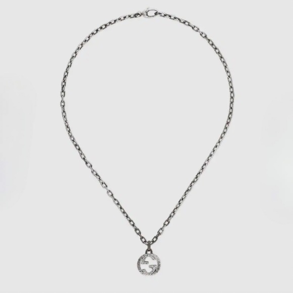 GUCCI NWT Authentic Interlocking Pendant Necklace - Picture 1 of 7